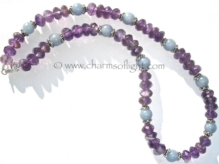 Amethyst & Angelite Necklace
